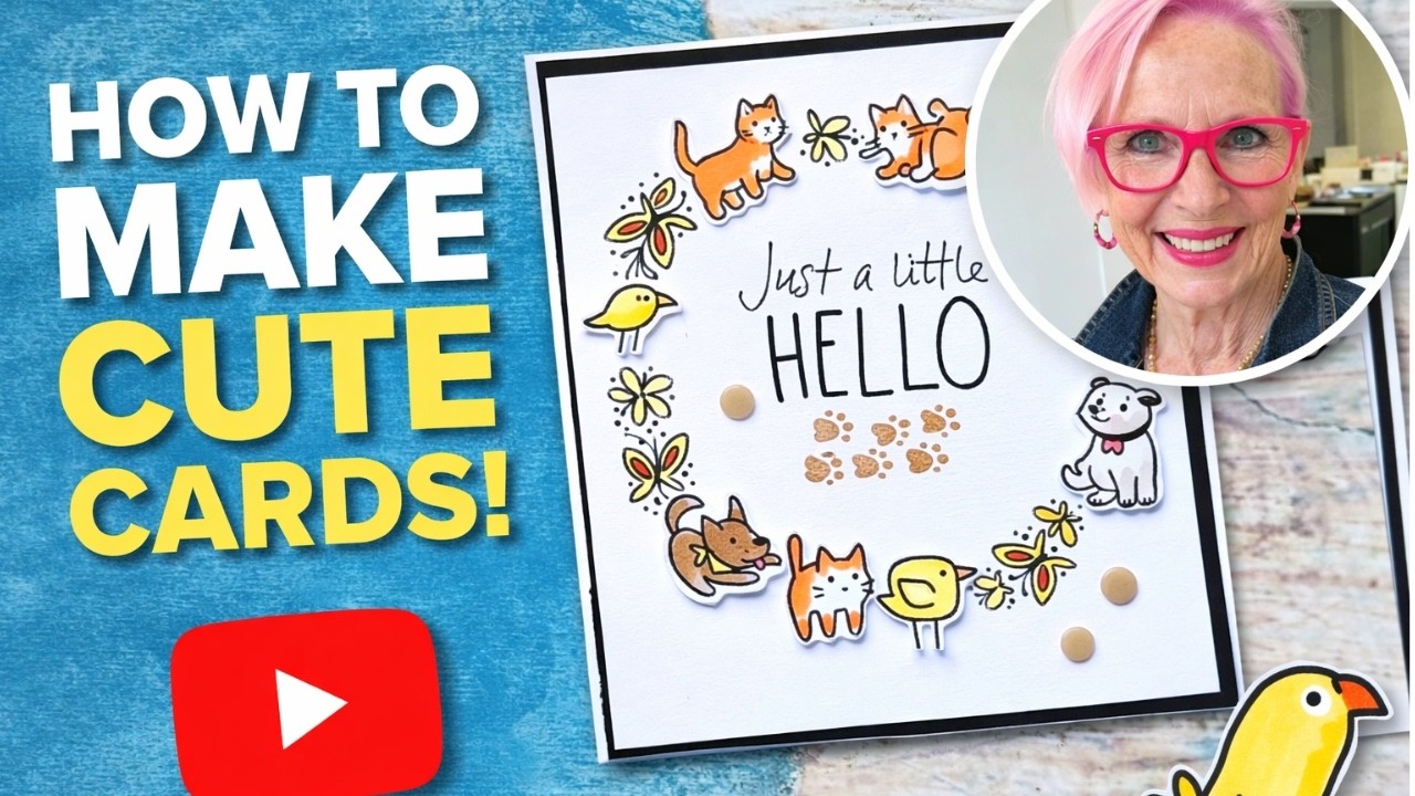 Урок по изготовлению милой открытки с животными | Набор Cutest Crew | Простая идея для открытки р...