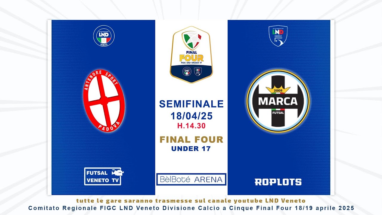 ⚽ ANTENORE SPORT PADOVA 🆚 MARCA FUTSAL MONTEBELLUNA