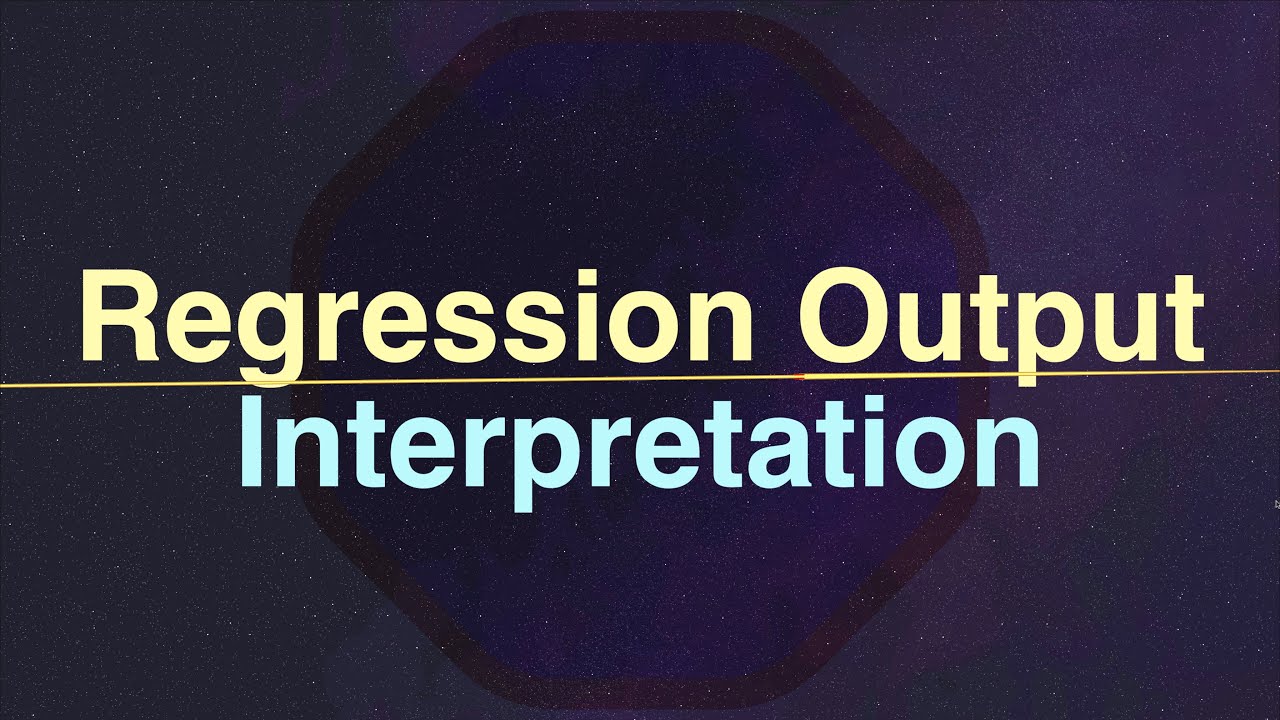 Interpretation of Linear Regression Output