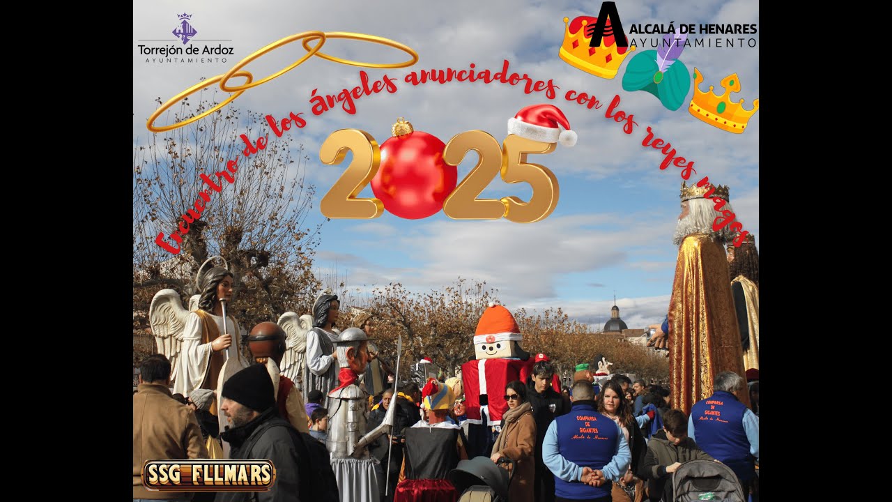 Encuentro de los gigantes de los Angeles anunciadores y los reyes magos de Alcalá y torrejón 2025