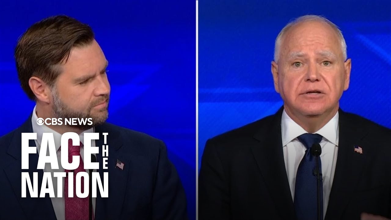 Walz and Vance react to Iran's missile attack on Israel in first VP debate question