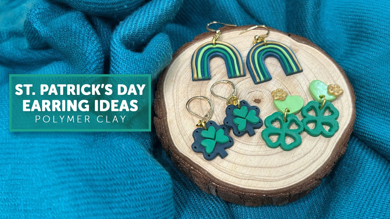 Polymer Clay Tutorial 173: St. Patrick's Day Earring Ideas