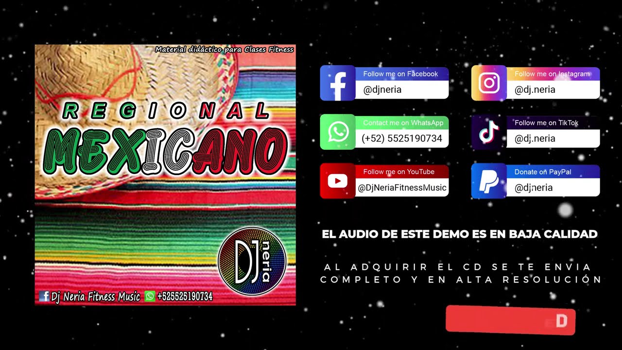Demo Cd Regional Mexicano - Dj Neria (Música #Step #Hilow #Trampolin #Cardio #Jump) 155 BPM - 60MIN