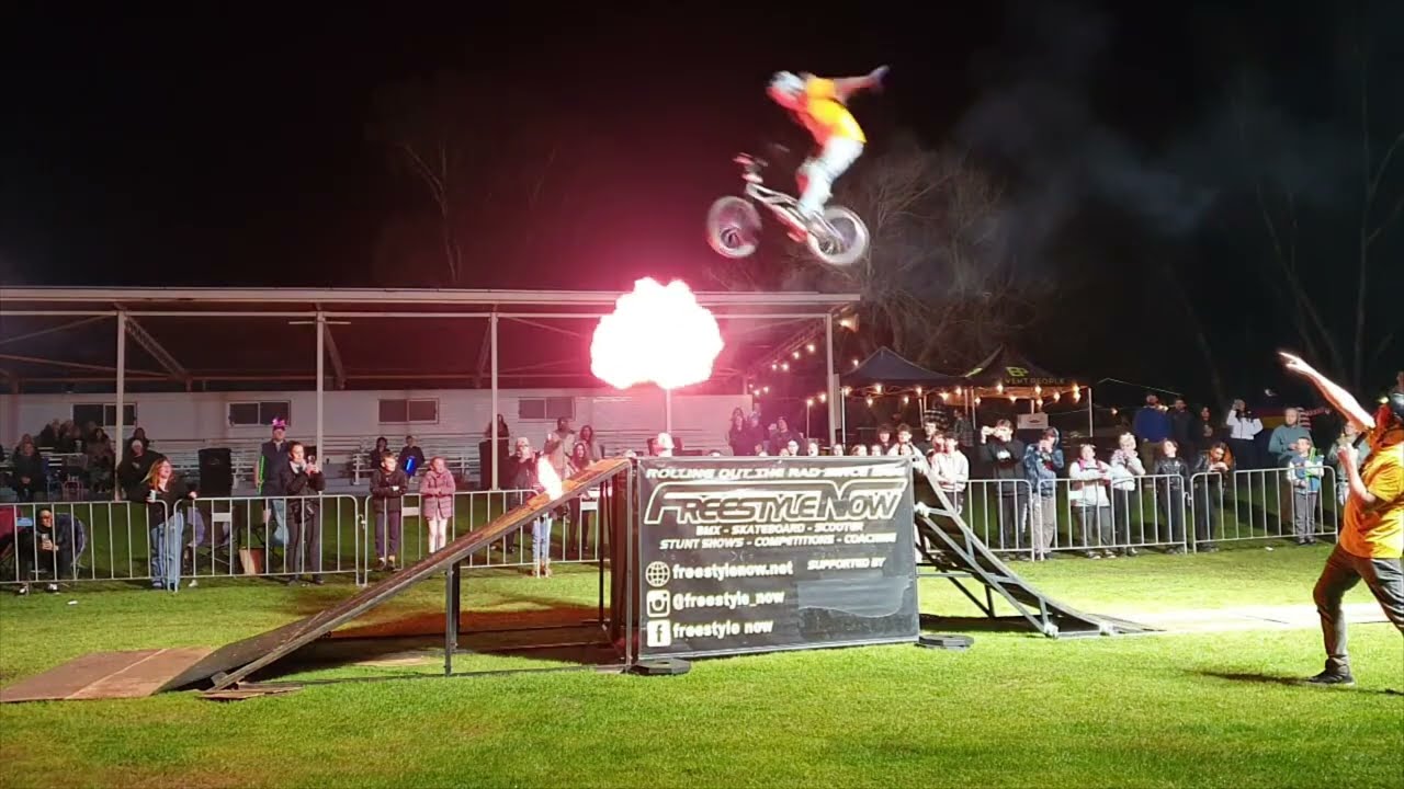 Freestyle Now Delivers Thrilling BMX Stunt Show at Flamefest in Benalla, Victoria