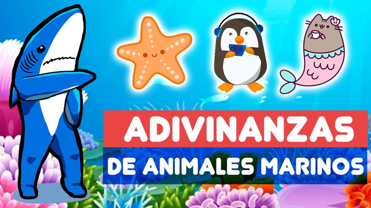 ¡JUGANDO A LAS ADIVINANZAS DE LOS ANIMALES MARINOS! SEA ANIMALS 🐙🐋🤔❓ / Video educativo para niños