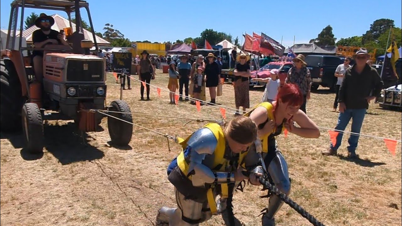 Buhurt Fighter Tractor Pull Time Challenge - Clunes Show 18/11/2023