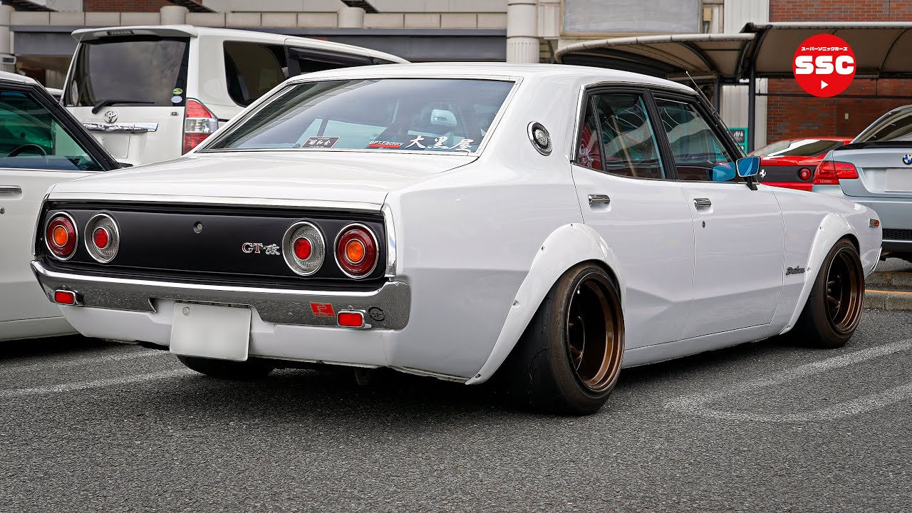 【旧車】ヨンメリにオーバーフェンダーがキマってます❗️など 大黒PA 絶版車 日本車