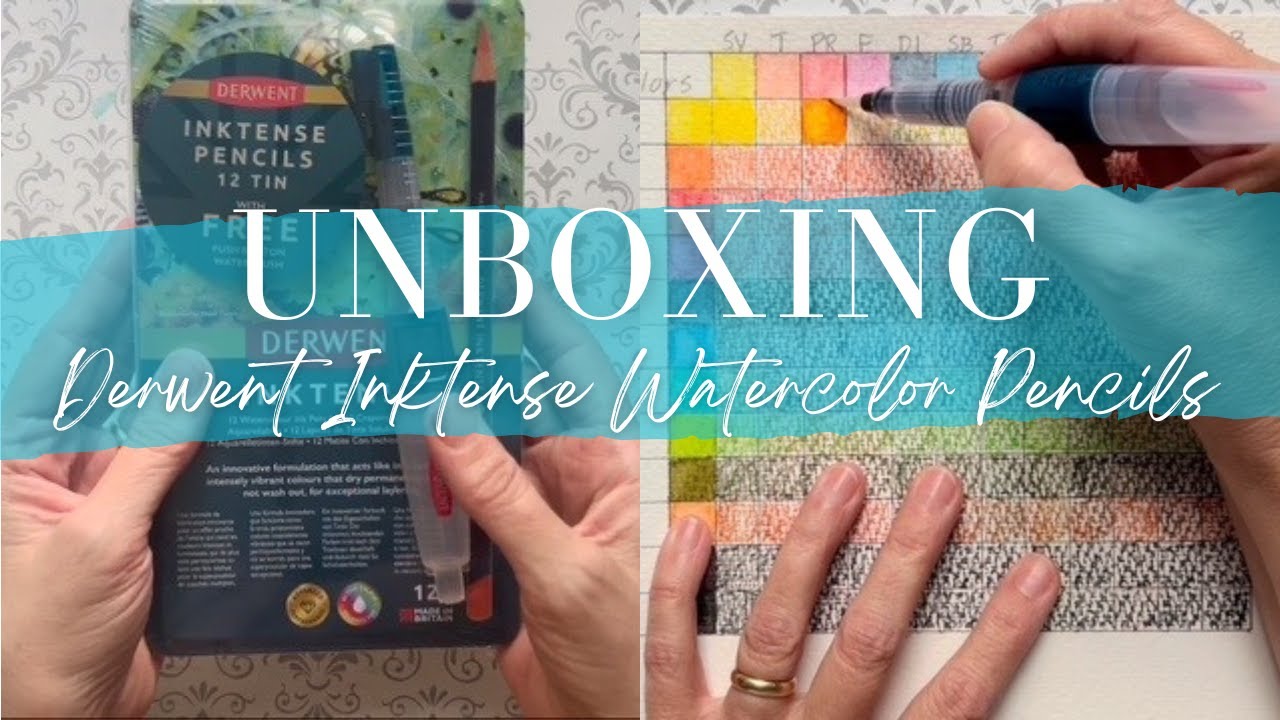 Unboxing and Swatching Derwent Inktense Watercolor Pencils