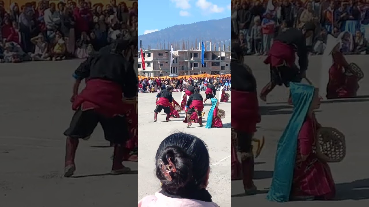 Monpa group dance during Republic celebration at parade ground 