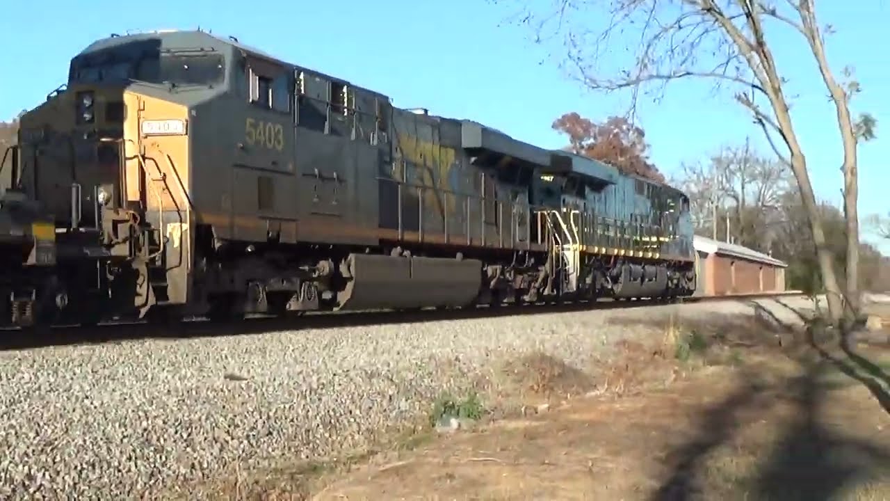 CSX i 187 22 JB Hunt Containers by Mineral Springs 11 23 25 Seaboard Coast Line Heritage leads