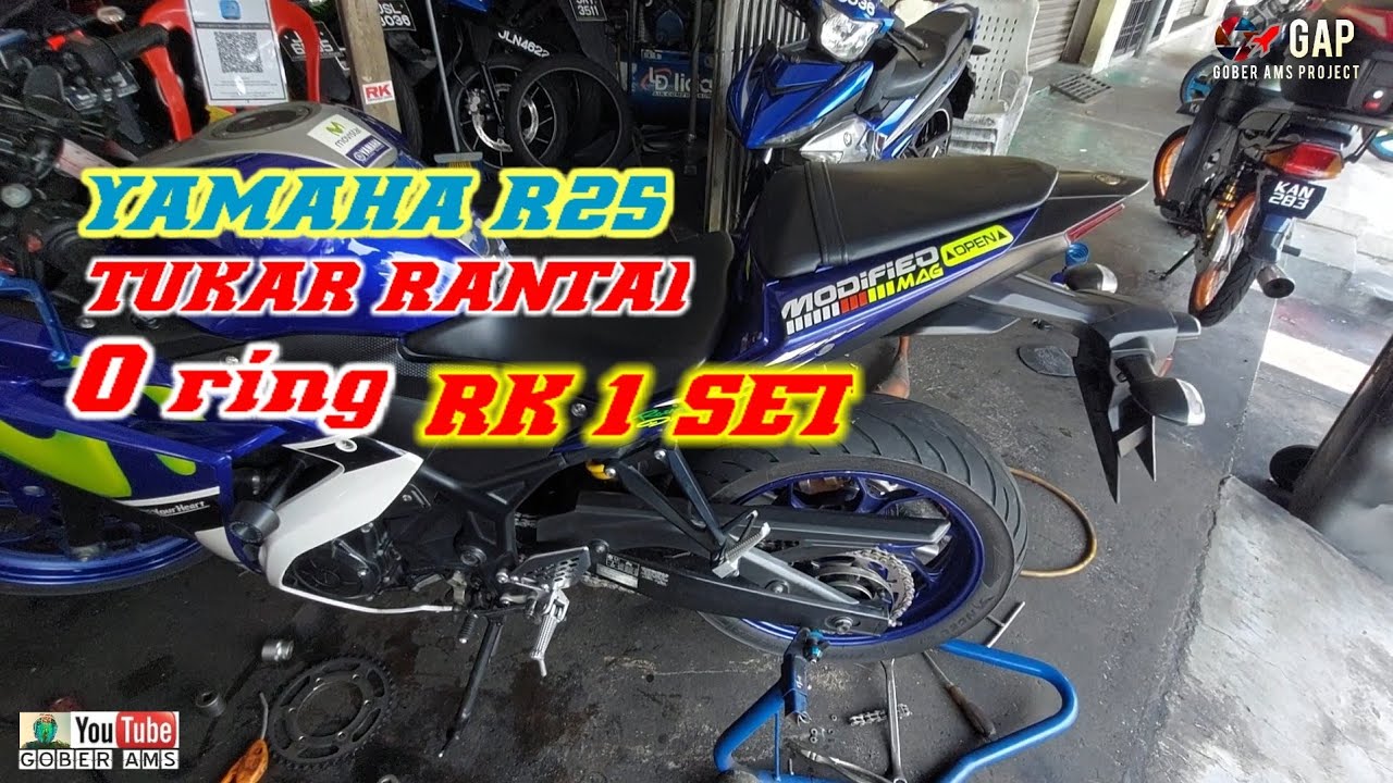 YAMAHA R25 TUKAR (GANTI) RANTAI 1 SET// RK O RING