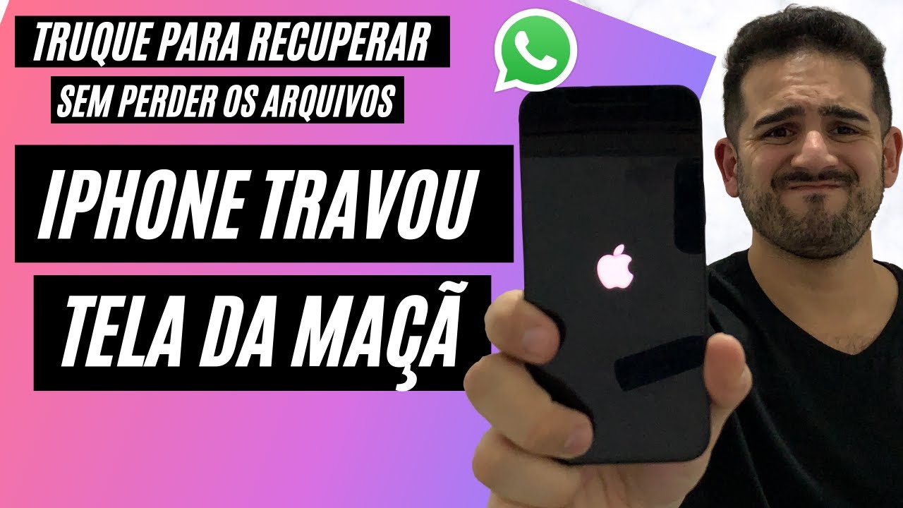 IPHONE TRAVOU NA TELA DA MAÇÃ Como Resolver SEM PERDER OS ARQUIVOS whatsapp (REVELEI O SEGREDO)