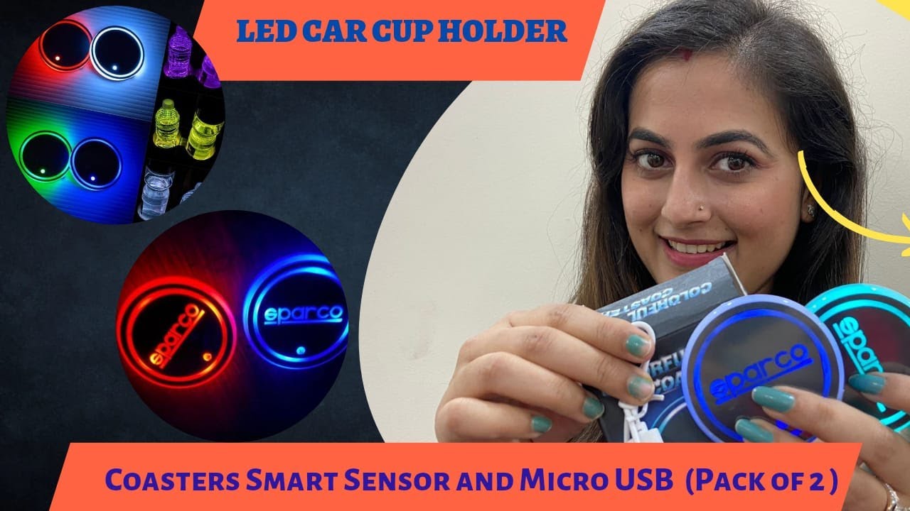 LED Car Cup Holder with LED #cupholdercoasters #cupholder #coasters #caroxygen -8287789440
