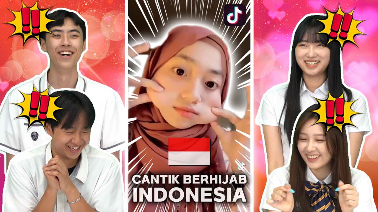Reaksi Siswa Korea Kaget Lihat Tiktok Cewek Cantik Berhijab Indonesia 🇮🇩🇰🇷 | Reaction Indonesia