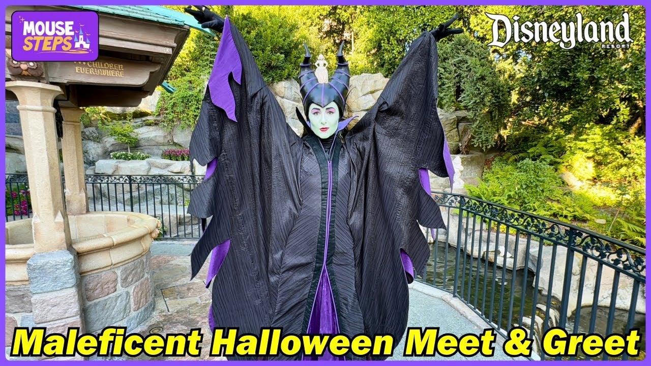Maleficent Meet and Greet - Halloween 2024 at Disneyland Near Wishing Well at Snow White Grotto