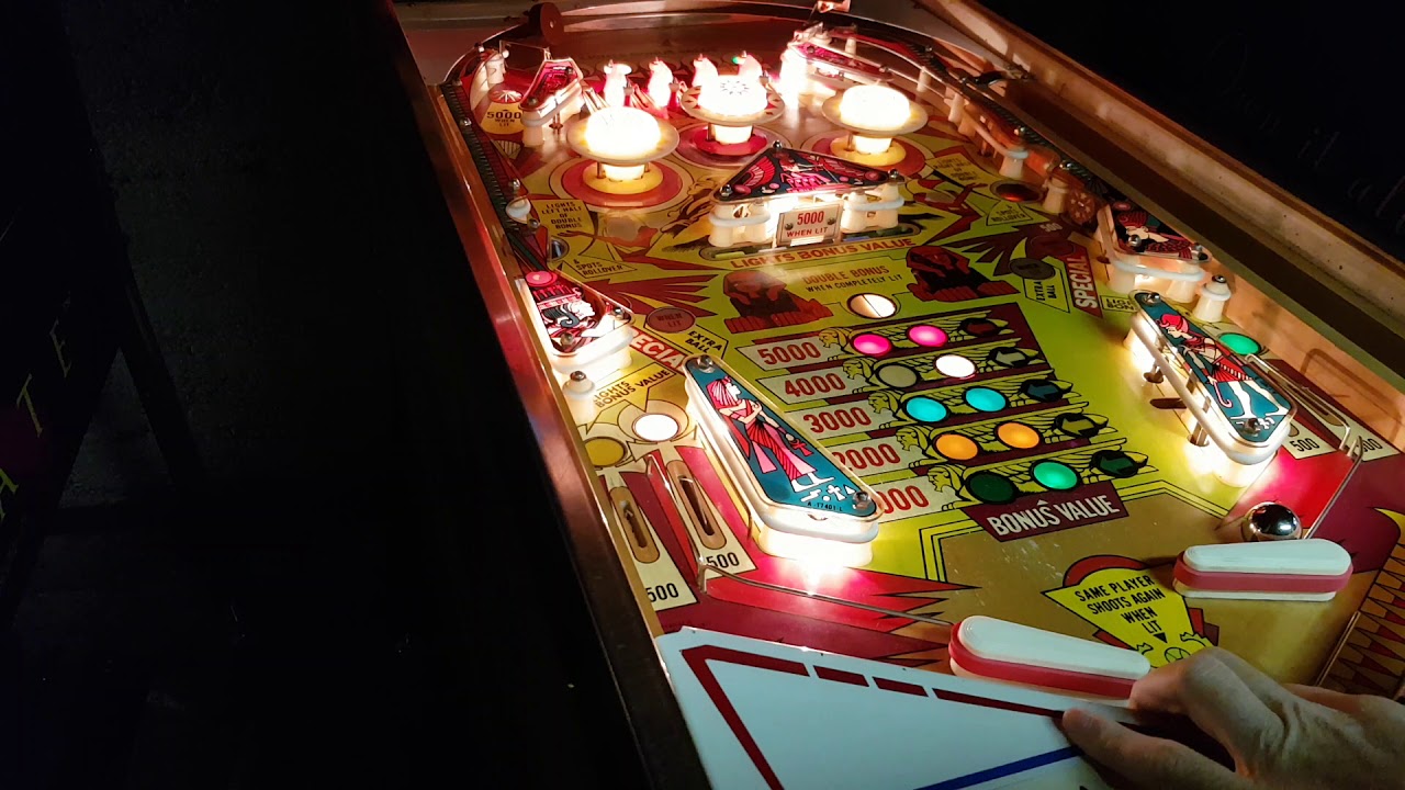 Gottlieb's 1977 Cleopatra Pinball gameplay & tutorial