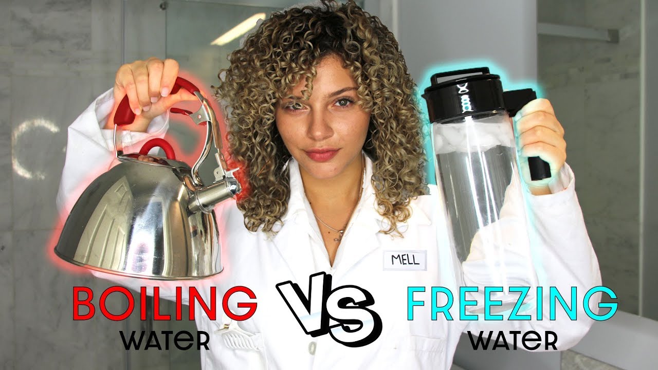 FREEZING COLD WATER WASH VS BOILING HOT WATER | TESTING COLD SHOWER BENEFITS FOR HEALTHY HAIR