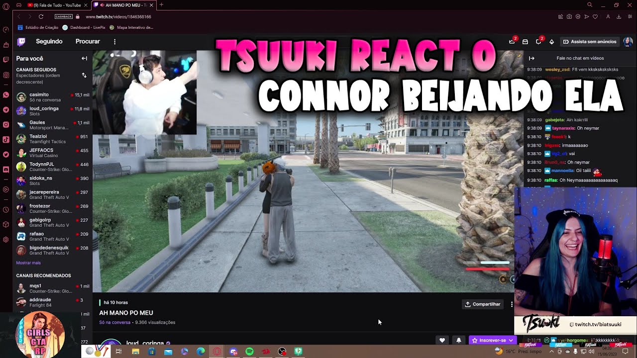 TSUUKI REACT AO CONNOR BEIJANDO ELA 👀 #connor #gtarp #tsuuki