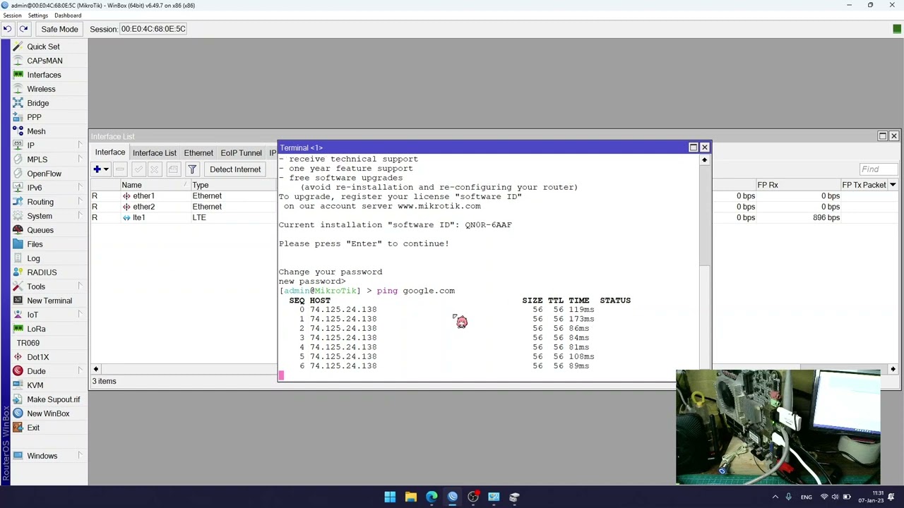 Konfigurasi Dasar Mikrotik X86 (Basic Configuration) Sampai Terhubung Ke Internet