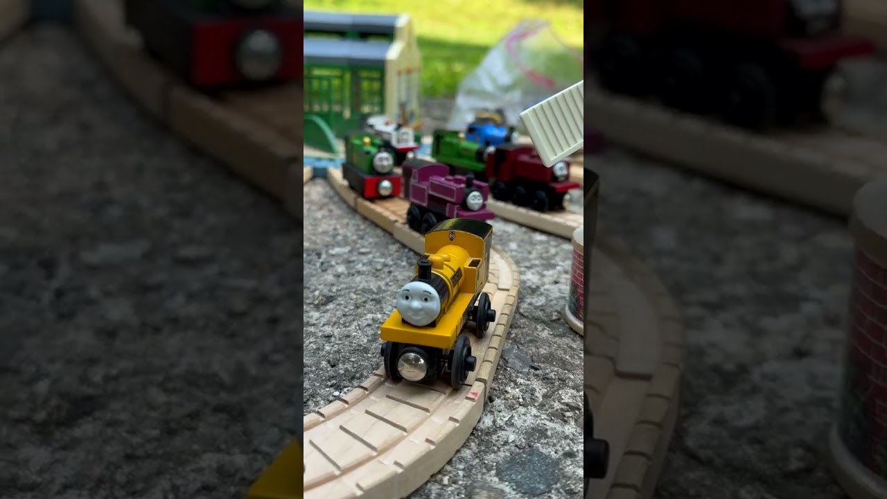 Thomas Wooden Railway Layout Outdoors #trains #thomaswoodenrailway #thomasandfriends
