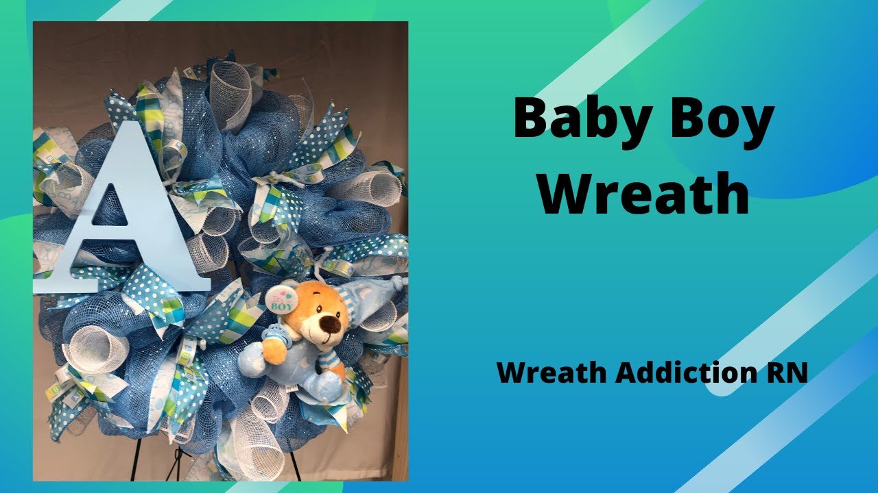 Baby Boy Wreath