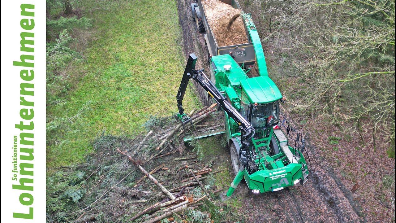 LU Ostendorf: Holz hacken mit 800 PS