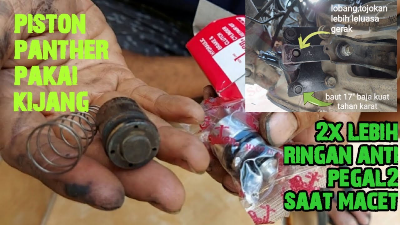 tutorial lengkap pasang adaptor peringan kopling isuzu panther+service master bawah,stel pedal