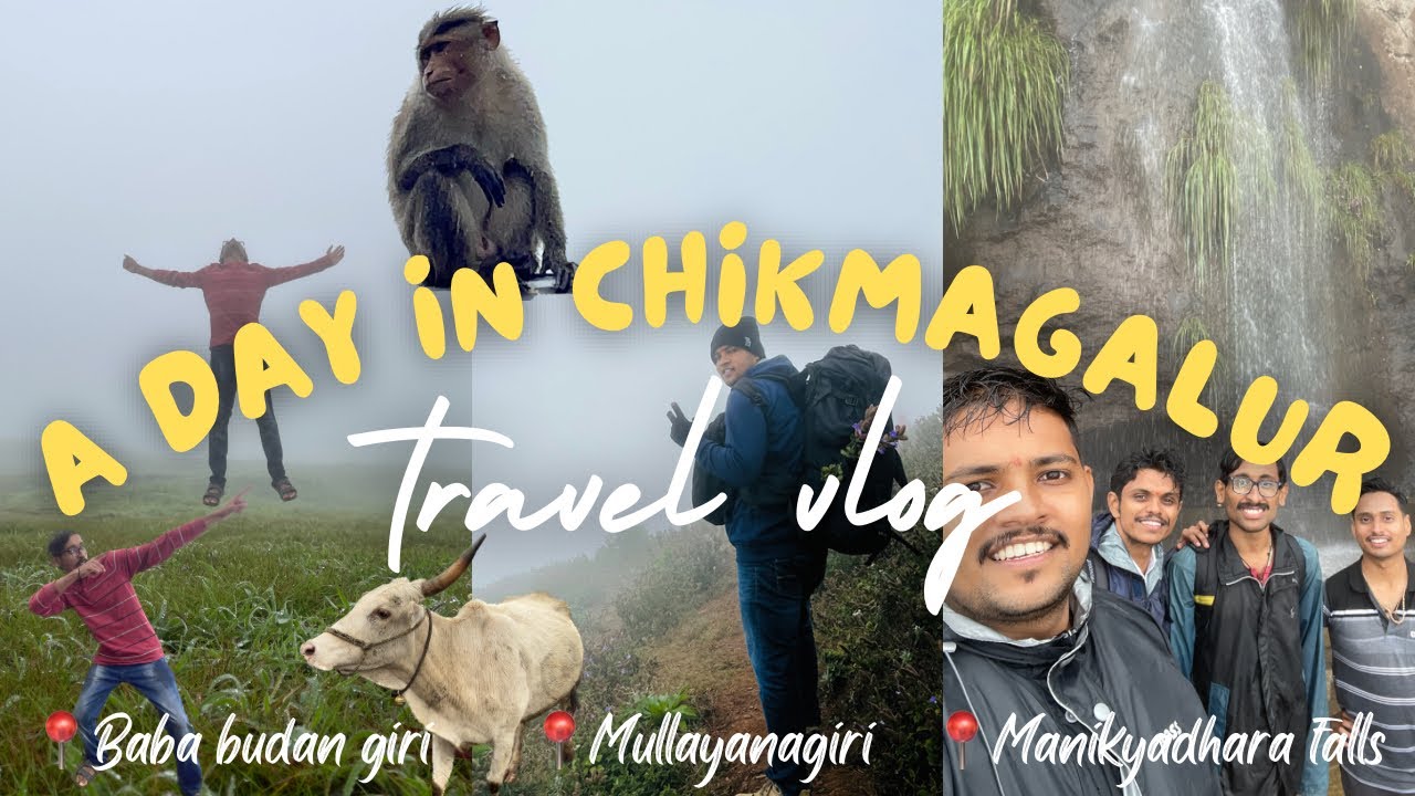 One day trip in Chikkamagaluru ⛰️| 📍Mullayanagiri Peak | 📍Manikya Dhara Falls | 📍Baba Budan giri