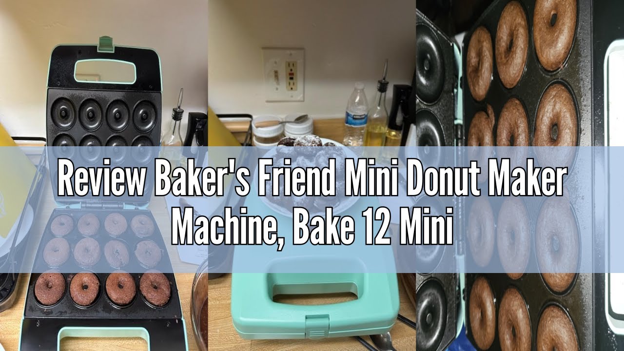 Review Baker's Friend Mini Donut Maker Machine, Bake 12 Mini Doughnuts, Maquina Para Hacer Donas, Pe