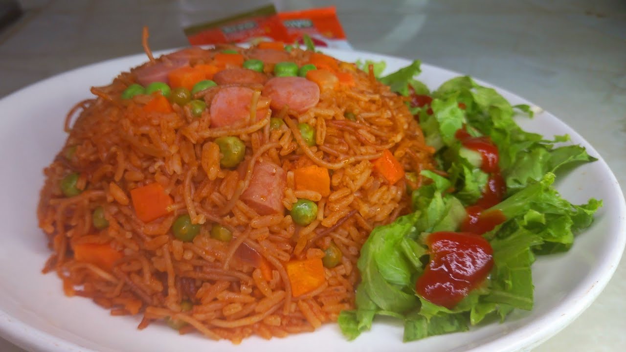 Simplest Spaghetti Jollof Rice Recipe @tastynfresh
