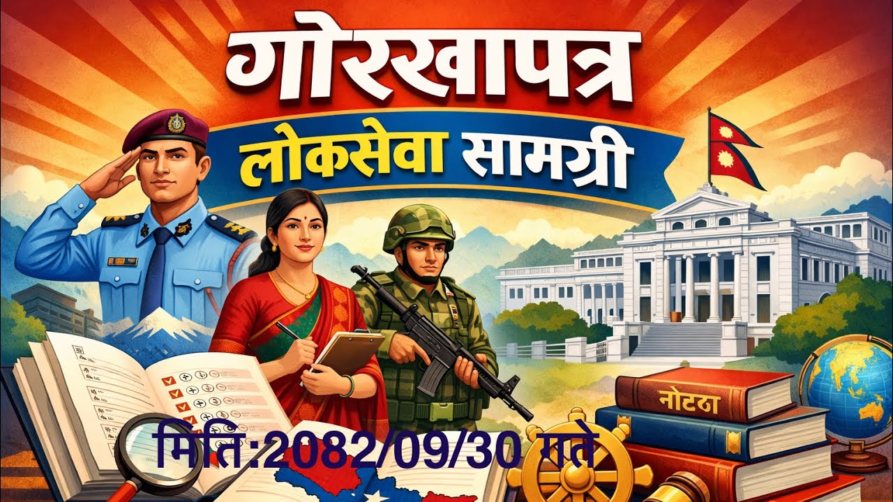 आजको गोरखापत्रको लोकसेवा सामग्री!!!  ✧वि.स. 𝟐𝟎𝟖𝟐 पुस 𝟑𝟎 गते।