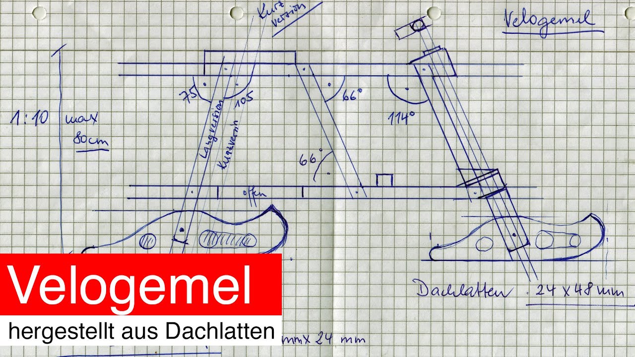 Velogemel, hergestellt aus Dachlatten