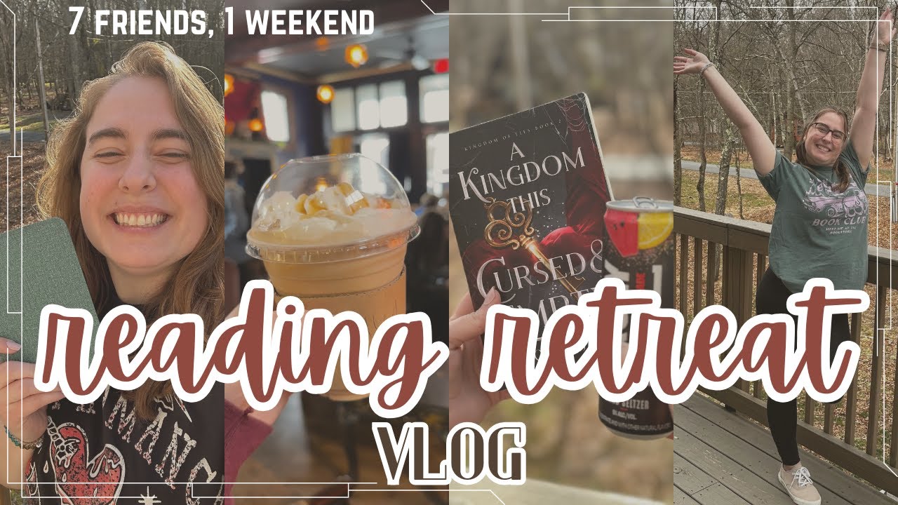 come with me on a weekend reading retreat with bookstagram friends | weekend reading vlog