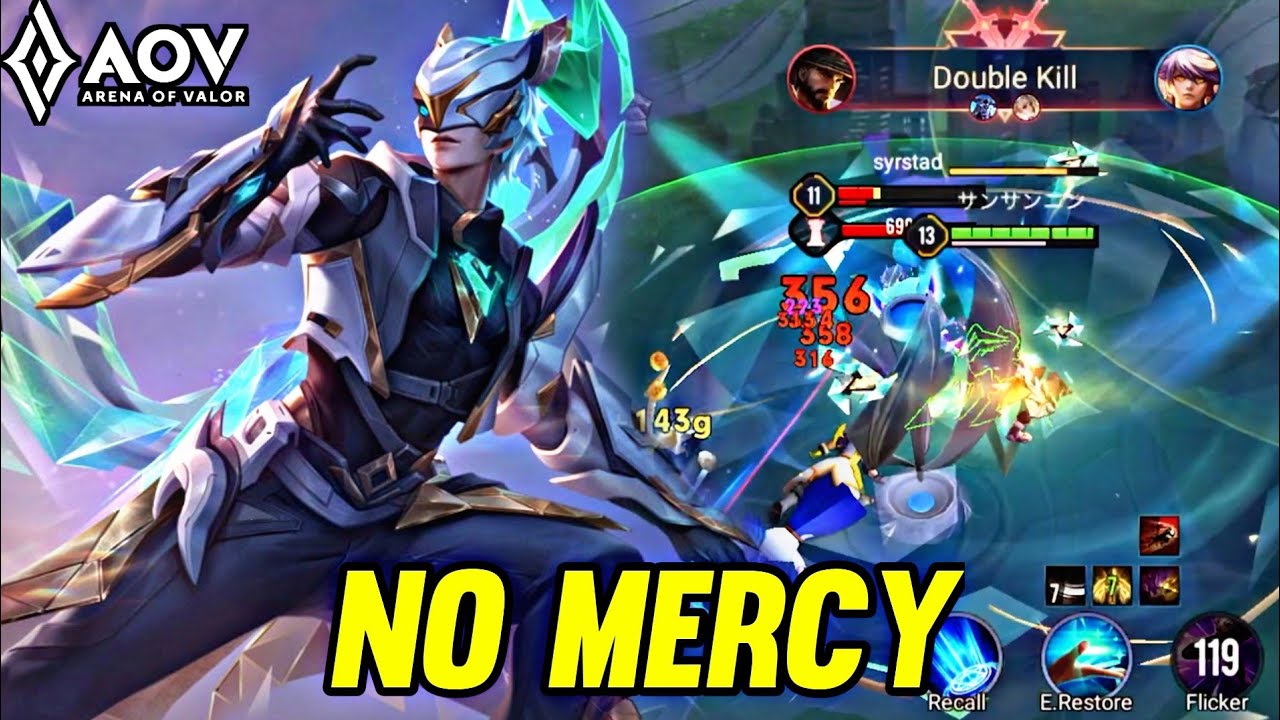 AOV : HAYATE GAMEPLAY | NO MERCY - ARENA OF VALOR LIÊNQUÂNMOBILE ROV