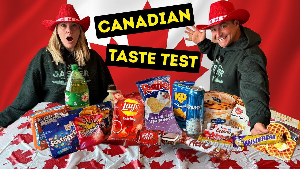 American Tries Canadian Snacks for the First Time 🇨🇦🍁 (Taste Test)