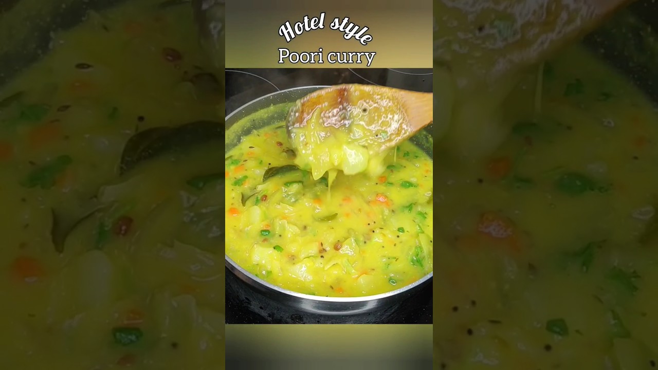 Hotel style Poori curry 😋🤤🧑&zwj;🍳@TeluguIndianCuisine #shortsfeed #ytshorts #shorts #trending #viral