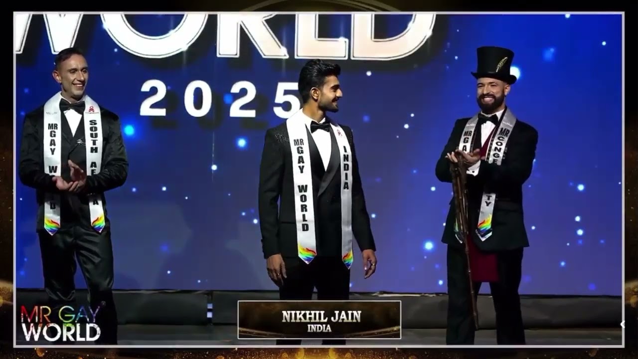 Mr Gay World - Best in Social Media 2025 - INDIA by CJ Sintoy, VP - MGW, and Kodie Macayan, MGW 2020