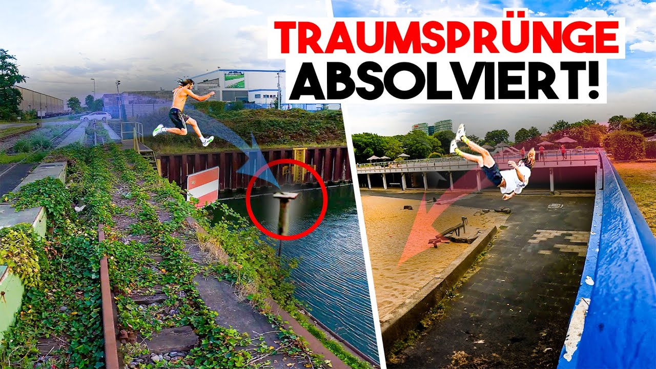 Massiver Sprung AUF MINI-Pfosten! & Traum-Frontflip im Grugabad gemacht! | Parkour in Essen