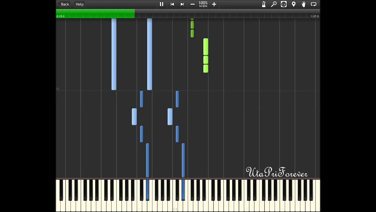 [Synthesia] (TV Size) Starish - Mirai Chizu (Easy Version) Piano [Uta no Prince-Sama]