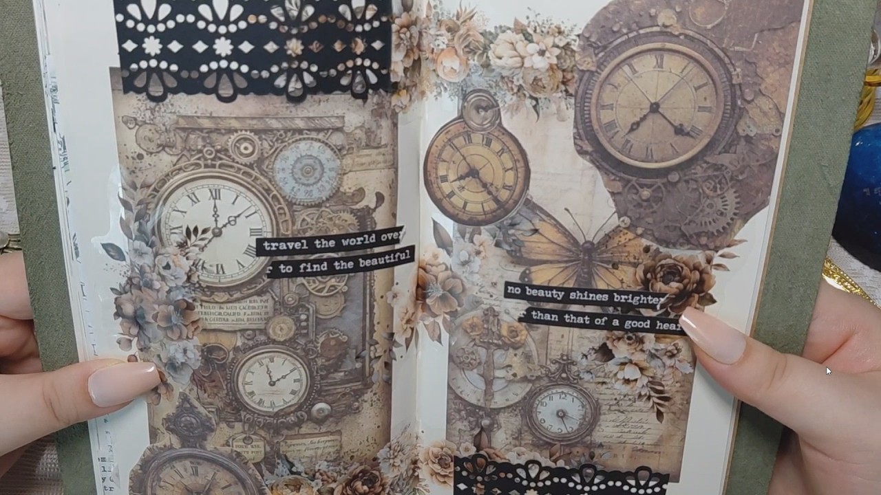 똑딱똑딱 🕰️ 빈티지 시계가 가득한 빈티지 다꾸 #journaling #scrapbooking