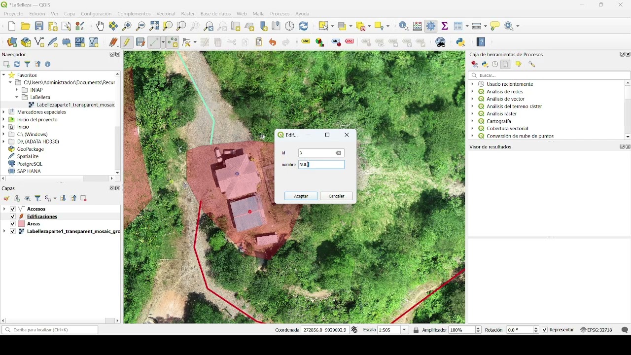 Crear polígonos, líneas y puntos en QGIS