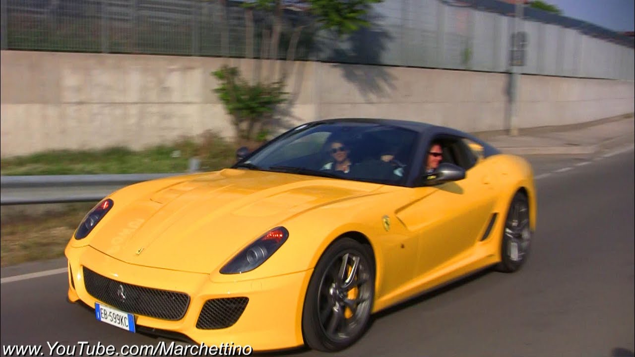 12x Ferrari 599 GTO Accelerating and Sound!