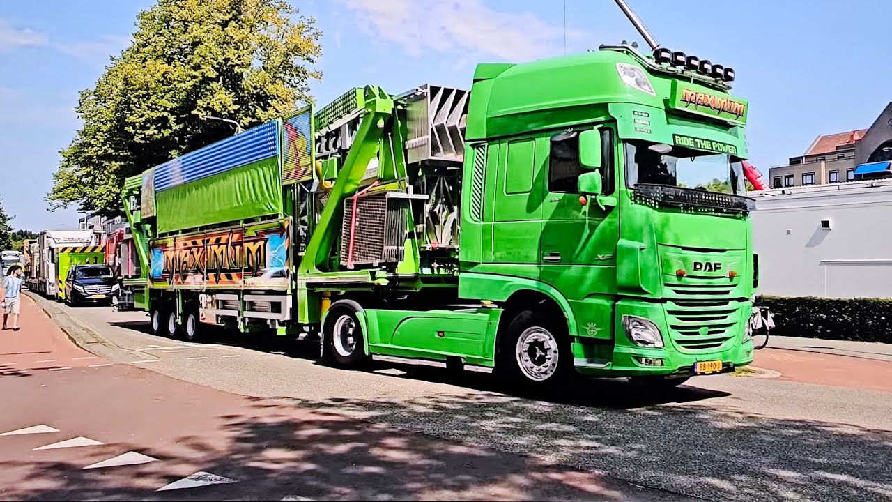 Die Kirmes Schausteller Kommen !!!! Ankunft Kirmes Transporte Kirmes Oss 2025-1