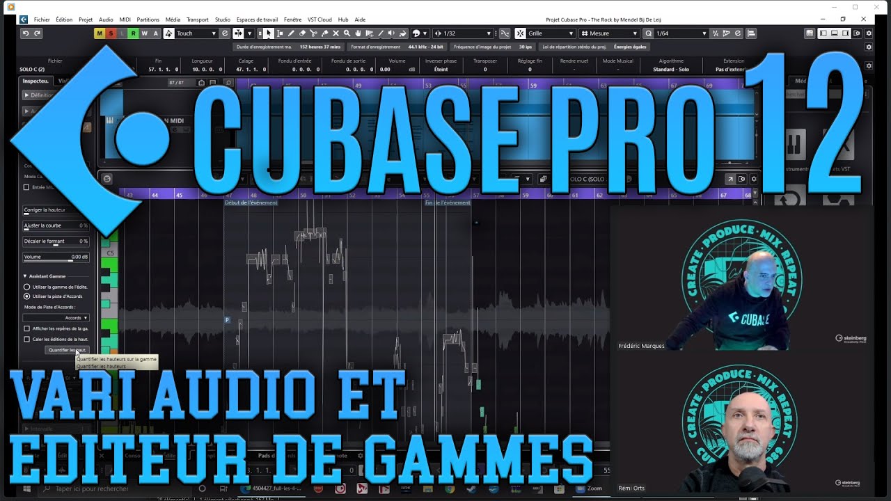 Cubase Pro 12 - Vari Audio et éditeur de gammes