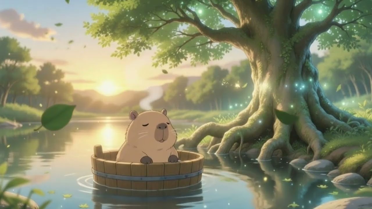 🌅 Quiet Lake at Sunset | Relaxing Lo-Fi