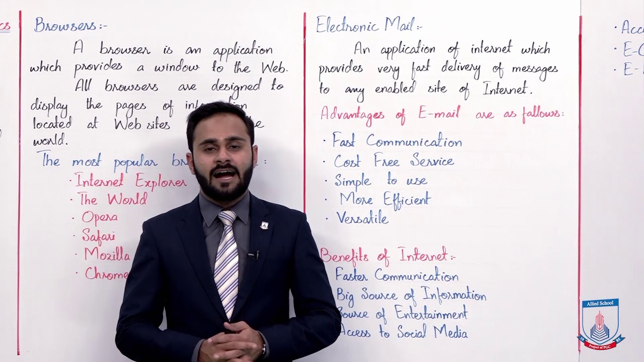 Class 10 - Physics - Chapter 17 - Lecture 11 - 17.9 Internet - Allied Schools