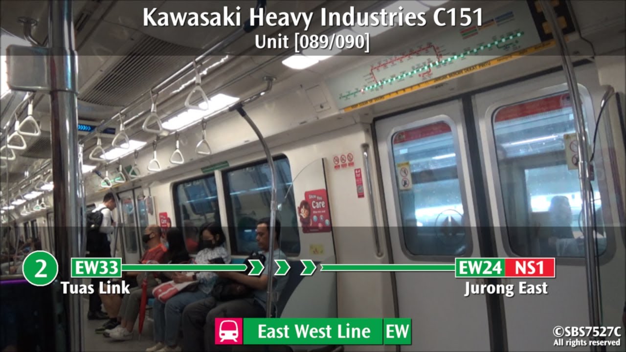 SMRT Kawasaki C151 [089/090], train ride from Tuas Link to Jurong East