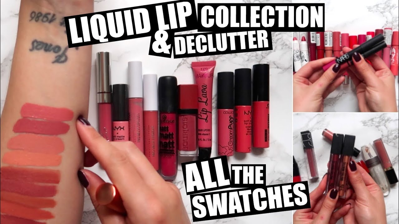 Liquid Lips / Makeup Collection & Declutter / ALL The Swatches
