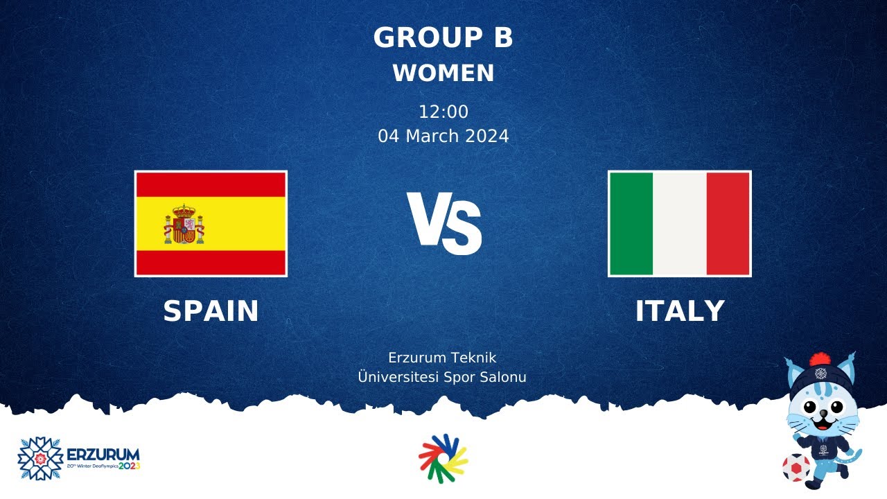 SPAIN vs ITALY | Futsal DEAFLYMPICS ERZURUM 2024 | Women Group Stage