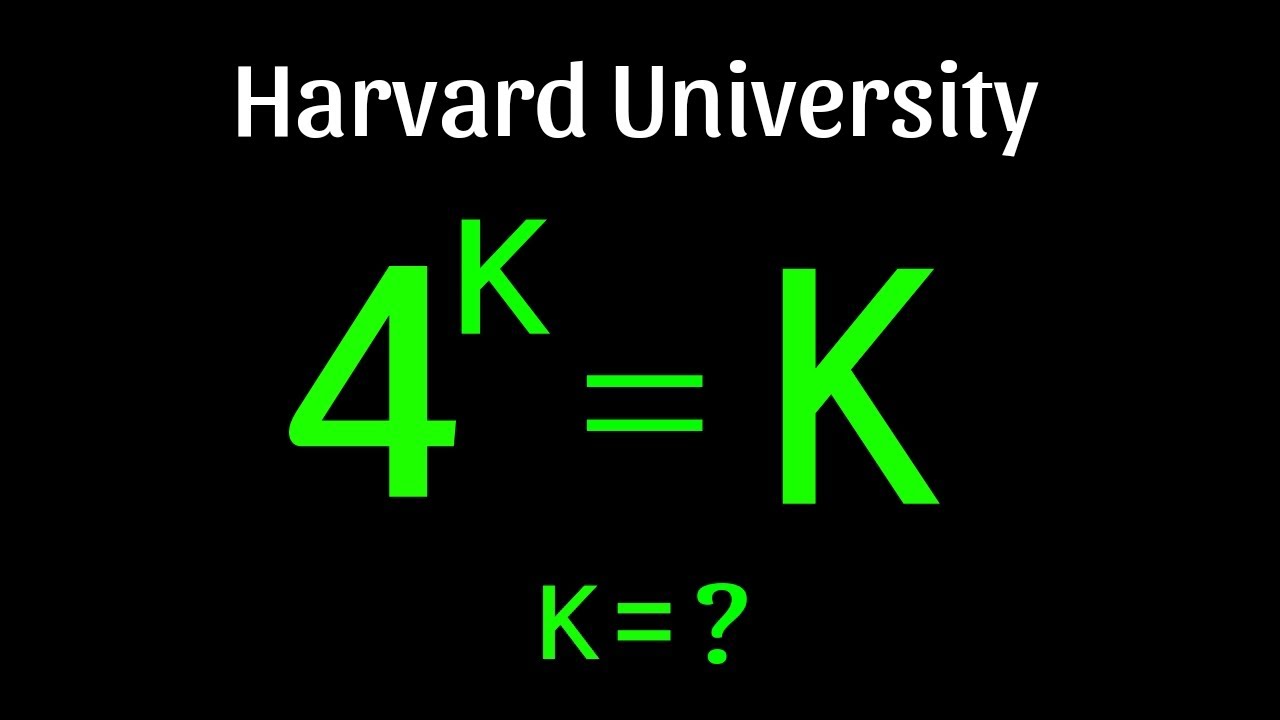 Solving a 'Harvard' University entrance exam question
